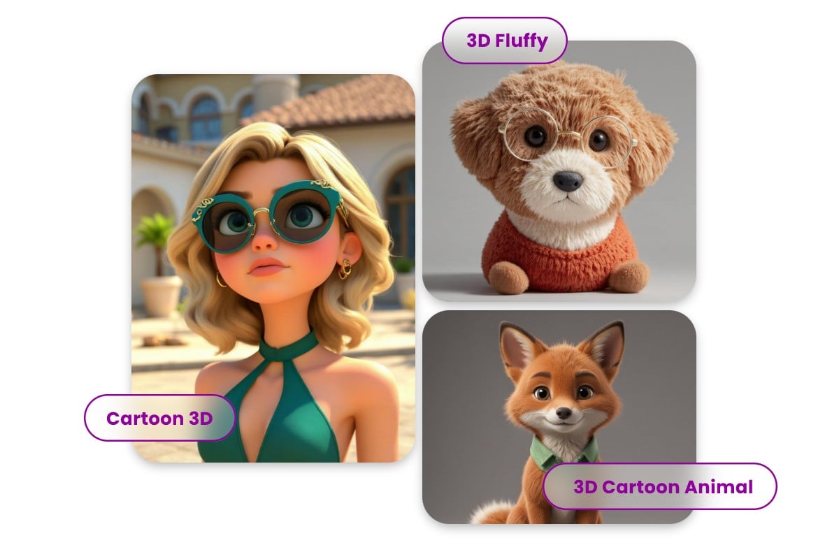 Multiple 3D Styles to Match Any Creative Need