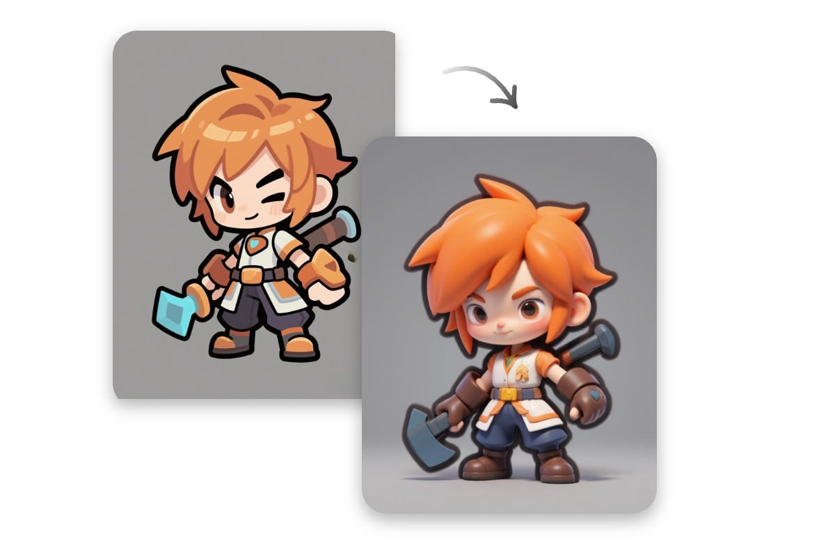 Turn 2D Game Characters into 3D